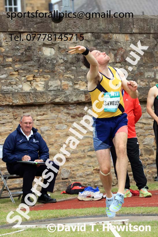 Decathlon Shot Putt, 2024 EAP International Combined events, Hewcham, Northumberland.  Photo: David T. Hewitson/Sports for All Pics